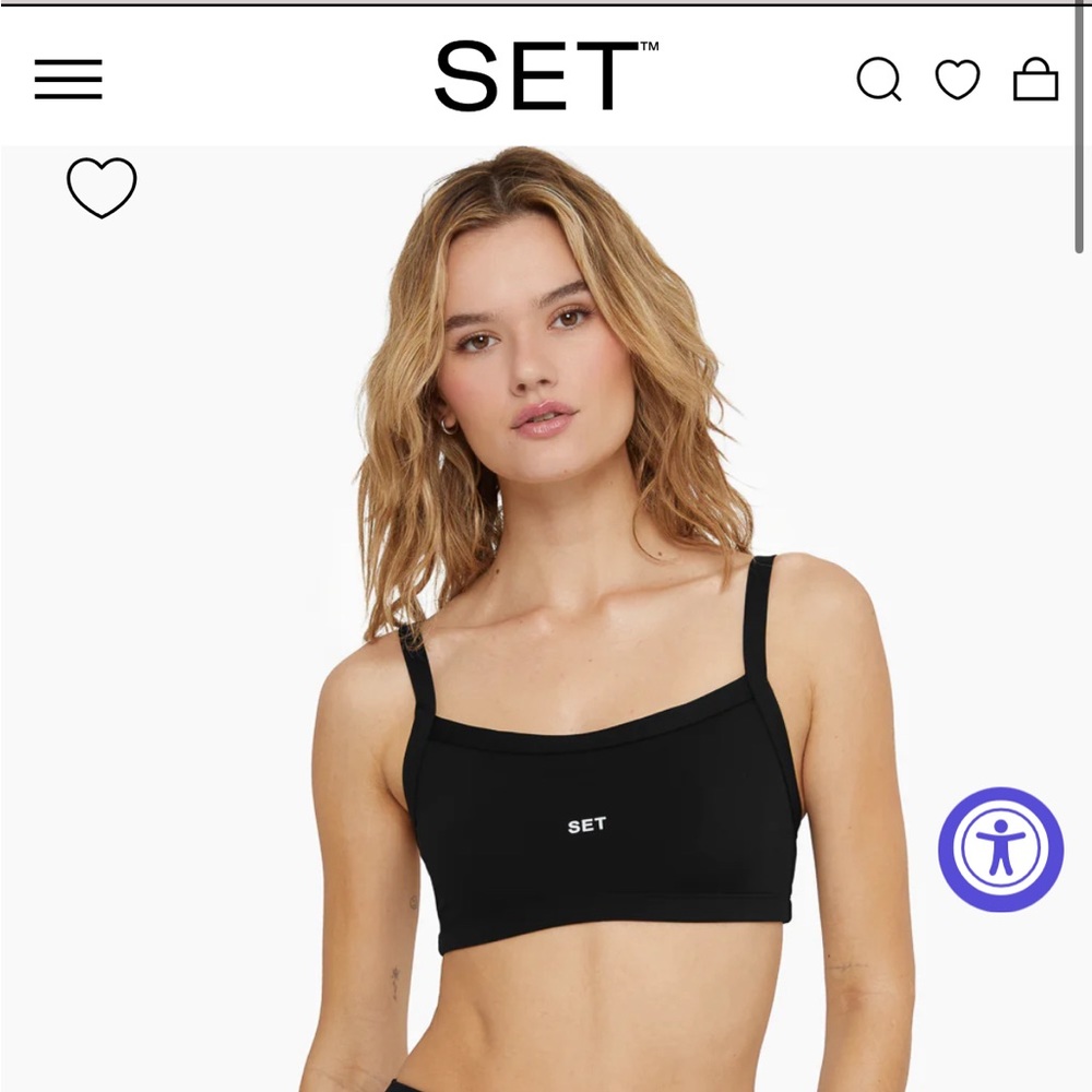Set Active Scoop Bra XS Onyx (Black)